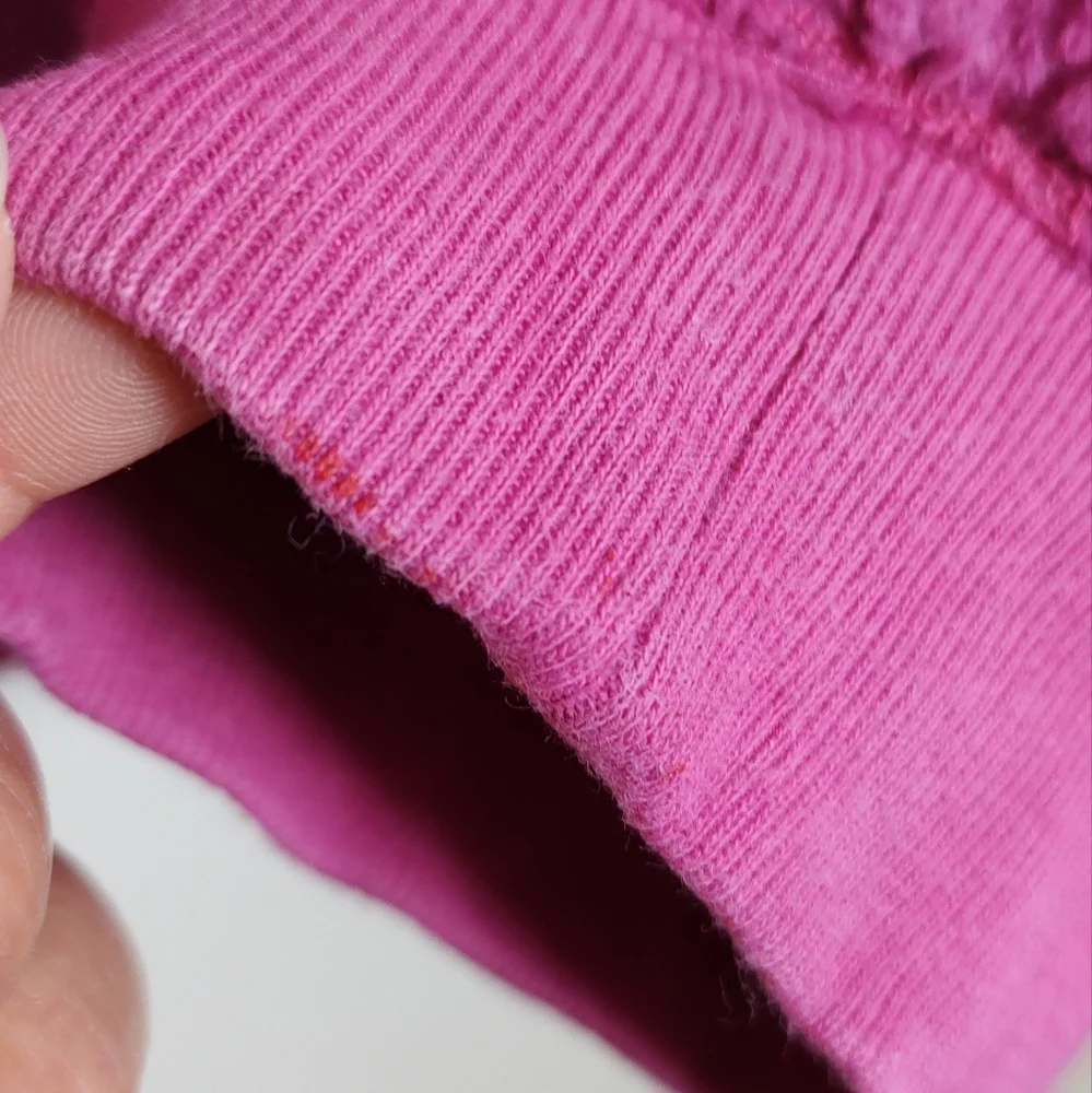 Lands End Pink Sherpa Reversible Hoodie